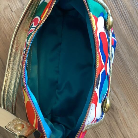 Coach Multi-Colour Logo Crossbody Bag EUC - Picture 4 of 10